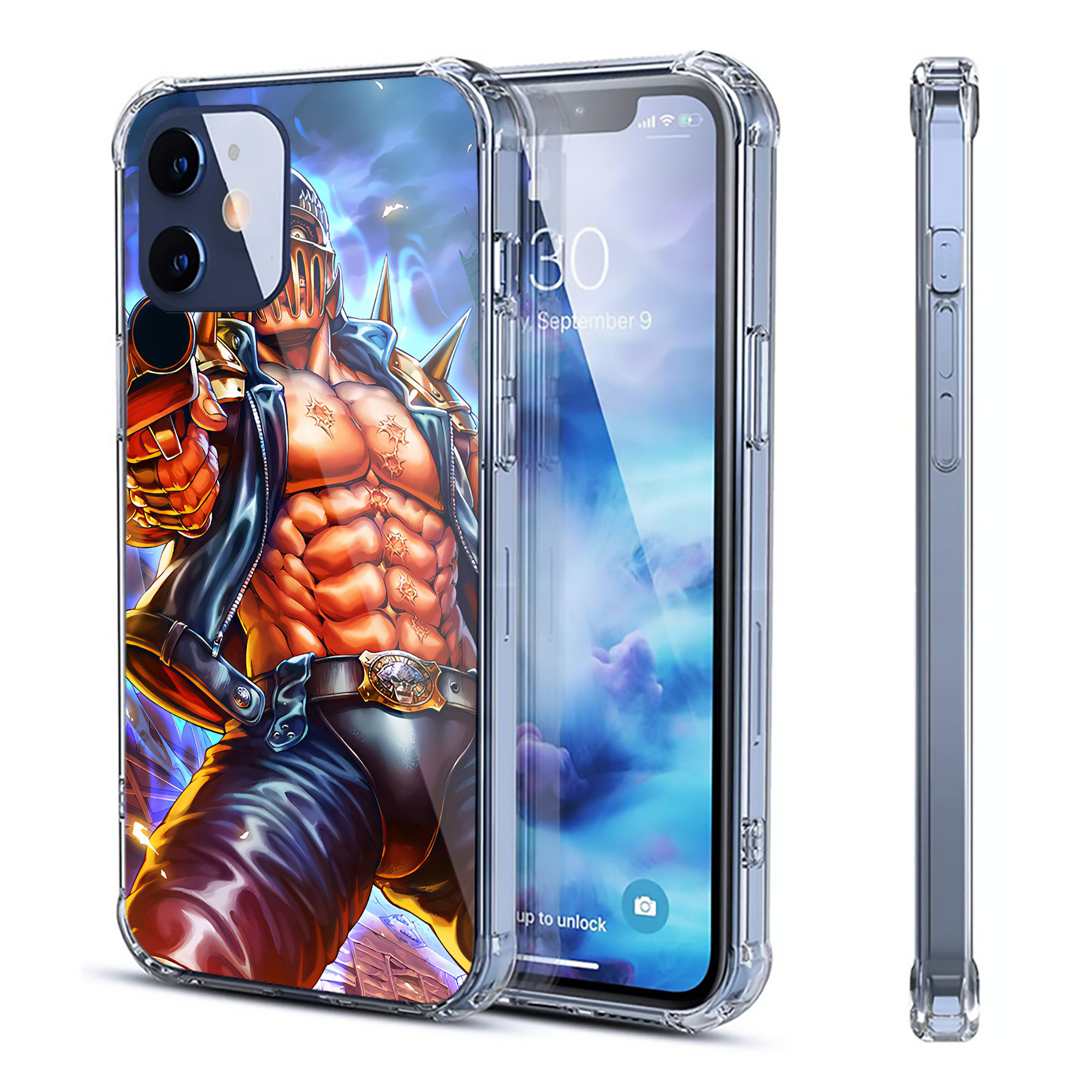 （画像用） 北斗の拳 Fist of the North Star 【iPhone 12シリーズ対応】透明スマホケース（クリアソフトケース）